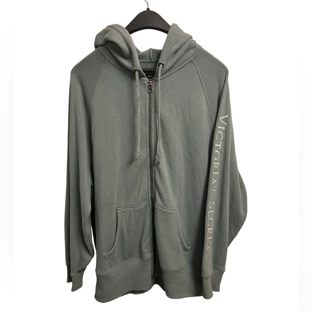 Victoria Secret Everyday Lounge Perfect Full-Zip Jacket Gray size Medium